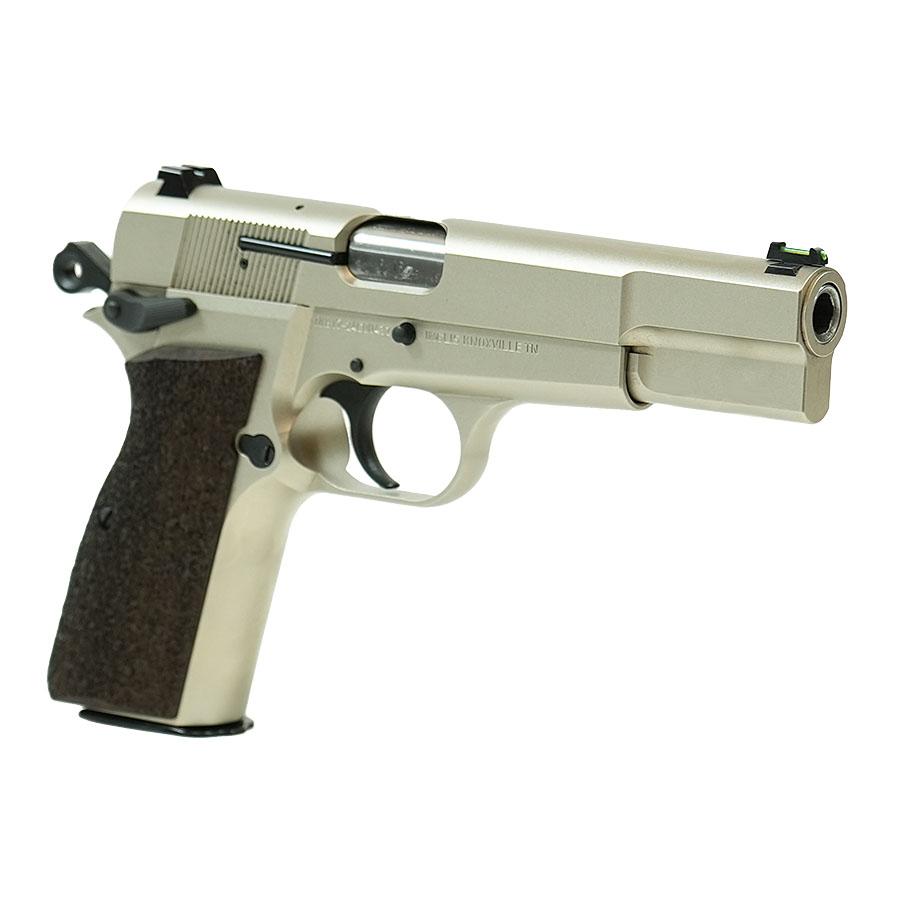 SDS Imports Inglis P-35 Handgun 9mm Luger 15rd Capacity 4.7'' Barrel G10 Grips Nickel Finish Green Fiber Front Sight Picture of SDS Arms Inglis P-35 Nickel 4.7'' Barrel G10 grips green fiber optic front sight