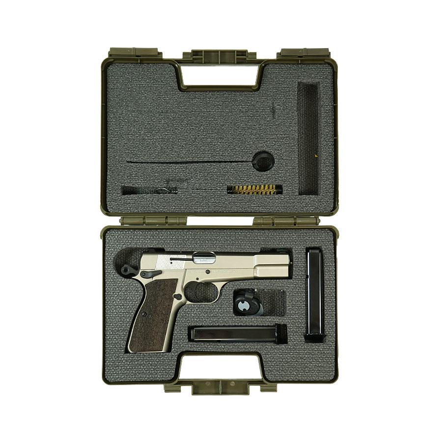 SDS Imports Inglis P-35 Handgun 9mm Luger 15rd Capacity 4.7'' Barrel G10 Grips Nickel Finish Green Fiber Front Sight Picture of SDS Arms Inglis P-35 Nickel 4.7'' Barrel G10 grips green fiber optic front sight