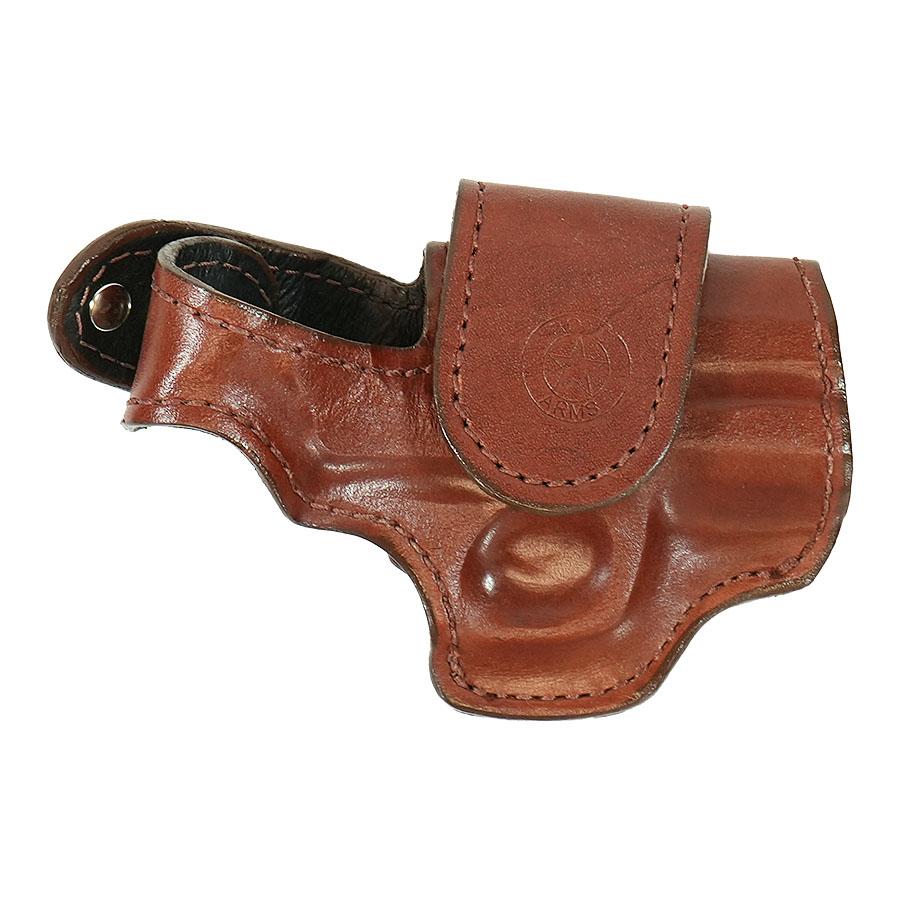 Bond Arms Leather Driving Holster RH 3" Barrel Brown with Henna Stitching Picture of Bond Arms Inc. Leather Driving Holster 3in brl/trigger guard Brown w/ Henna Stitching RH