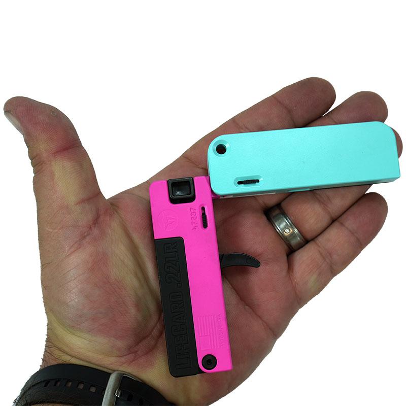 LifeCard Handgun .22 LR Single Shot 2.5" Barrel Confetti Aluminum Frame Picture of Trailblazer Firearms LifeCard .22LR CONFETTI Aluminum Frame