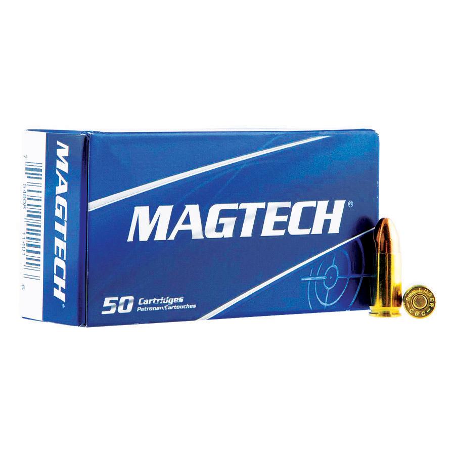 MagTech Handgun Ammunition 9mm Luger 115 gr FMJ 1135 fps 50/ct Picture of Magtech Ammunition CompanyInc MAGTECH AMMO 9MM 115GR FMJ 50RD