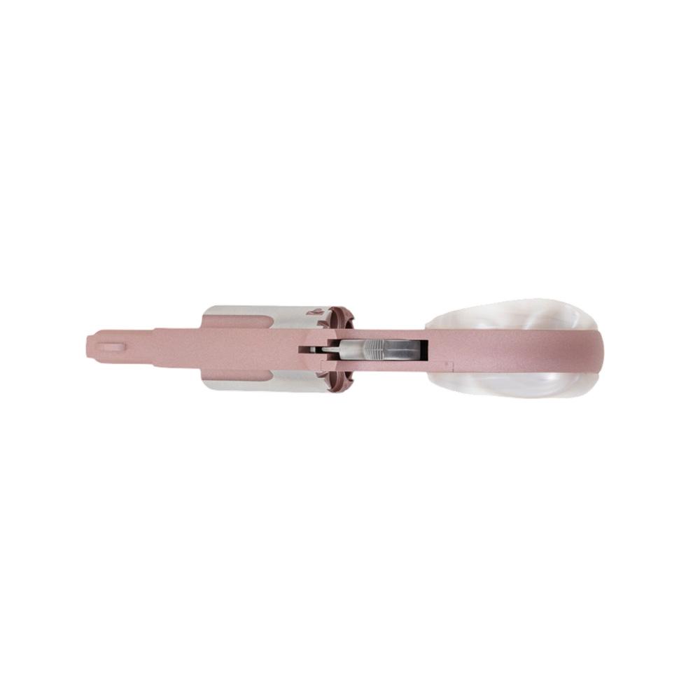 NAA 22M Rose Handgun .22 WMR 5rd Capacity 1.13" Barrel  Bird Head Pearl Grip Pink Cerekote Picture of North American Arms NAA 22MAG 1 1/8" W/ PANELED BIRD HEAD PEARL WHITE GRIP & ROSE GOLD CERAKOTE