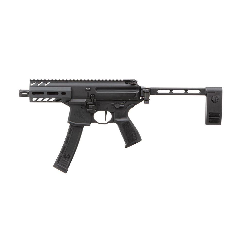 Sig Saur MPX K Pistol 9mm Luger 30rd Magazine 4.5" Barrel Folding Pistol Brace Picture of Sig Sauer SIGMPX 9MM PISTOL 4.5IN BLK SEMI PISTOL BRACE AL MLOK HG (1) 30RD MAG