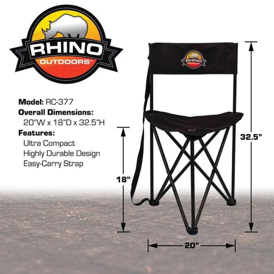 Rhino Blinds Folding Tripod Hunting Chair Picture of Rhino Blinds Rhino Chair Tri-Pole Stool w/Back