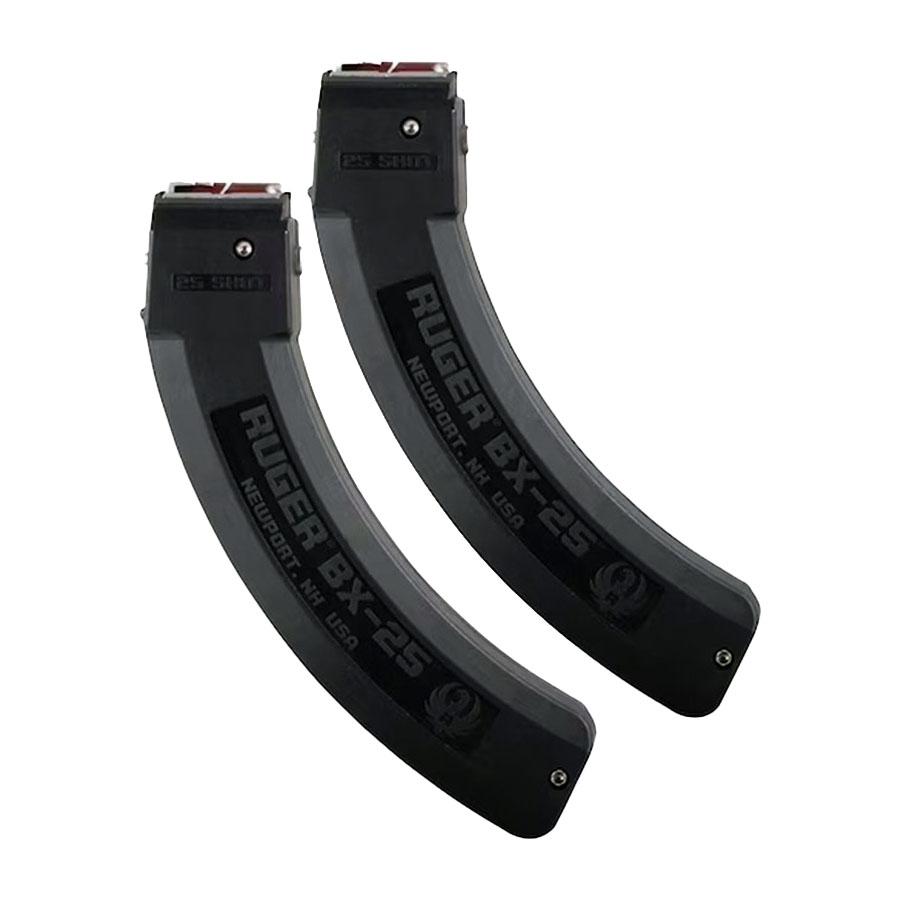 Ruger BX-25 Rifle Magazine Value pack for 10/22 Black .22LR 25/rd 2/ct Picture of Sturm Ruger & Co RUGER MAGAZINE BLACK 10/22 STD 25RD 22LR VALUE 2 PACK
