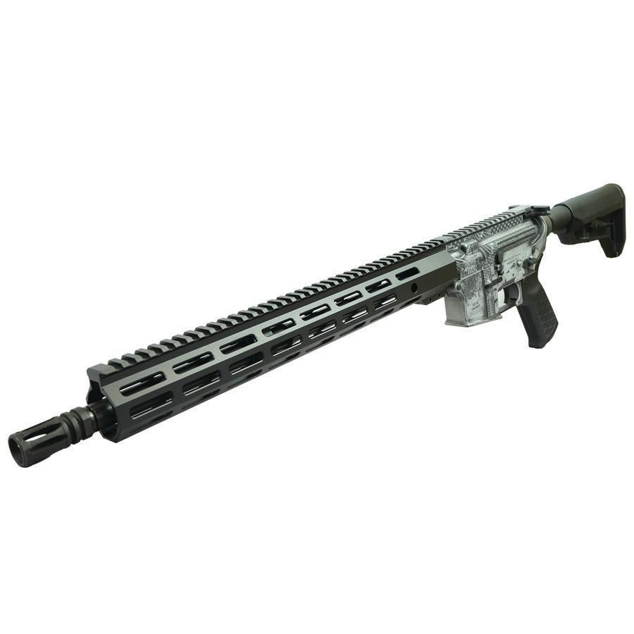 Shark Coast Tactical "Armed Forces Grey" Rifle 5.56mm 30rd Magazine 16" Barrel 15" MLOK Handguard Picture of Shark Coast Tactical Shark Coast Military Grey 2-Tone AR Rifle