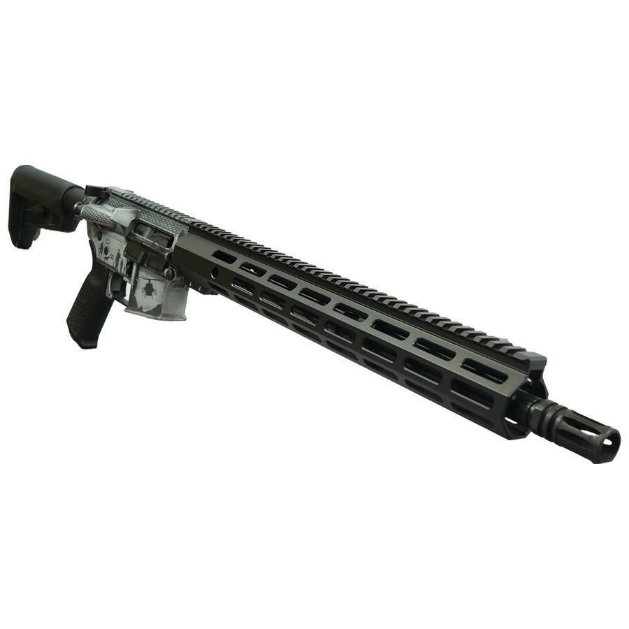 Shark Coast Tactical "Armed Forces Grey" Rifle 5.56mm 30rd Magazine 16" Barrel 15" MLOK Handguard Picture of Shark Coast Tactical Shark Coast Military Grey 2-Tone AR Rifle