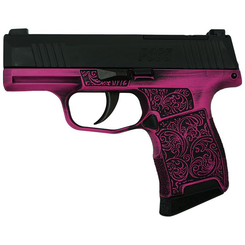 Sig Sauer Exclusive P365 Handgun 9mm Luger 10rd Magazine(2) 3.1" Barrel Filigree Night Sights Optic Ready Picture of Sig Sauer SIG P365 9MM 3.1IN STRIKER X-RAY 3 10RD OPTIC READY FILIGREE