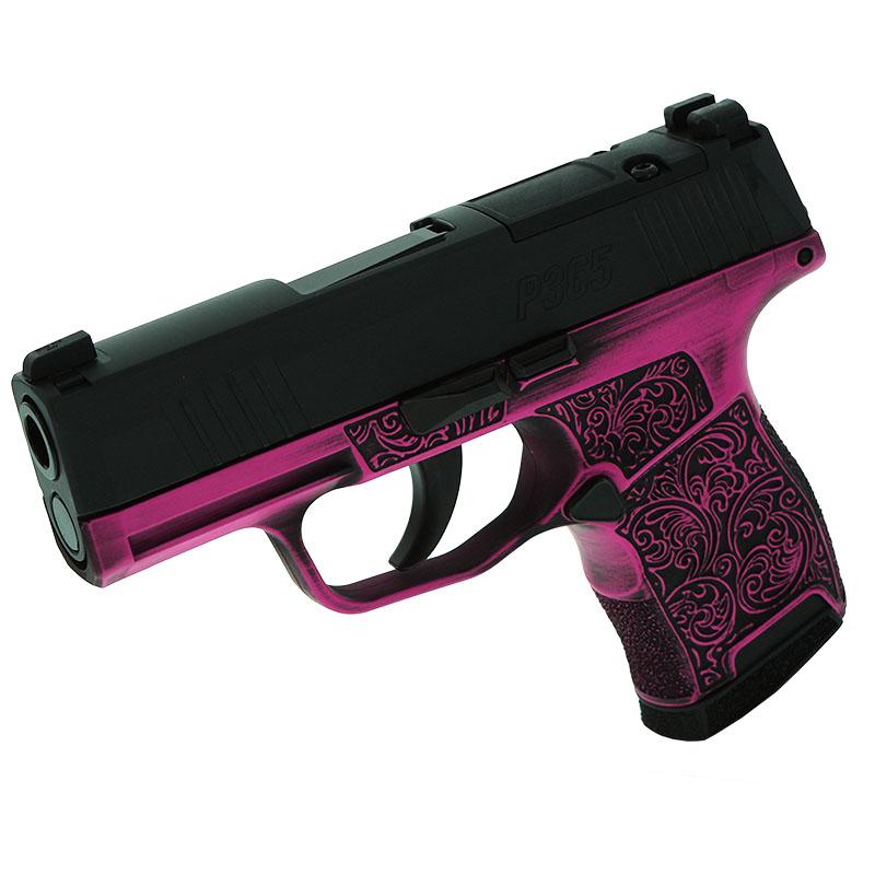 Sig Sauer Exclusive P365 Handgun 9mm Luger 10rd Magazine(2) 3.1" Barrel Filigree Night Sights Optic Ready Picture of Sig Sauer SIG P365 9MM 3.1IN STRIKER X-RAY 3 10RD OPTIC READY FILIGREE