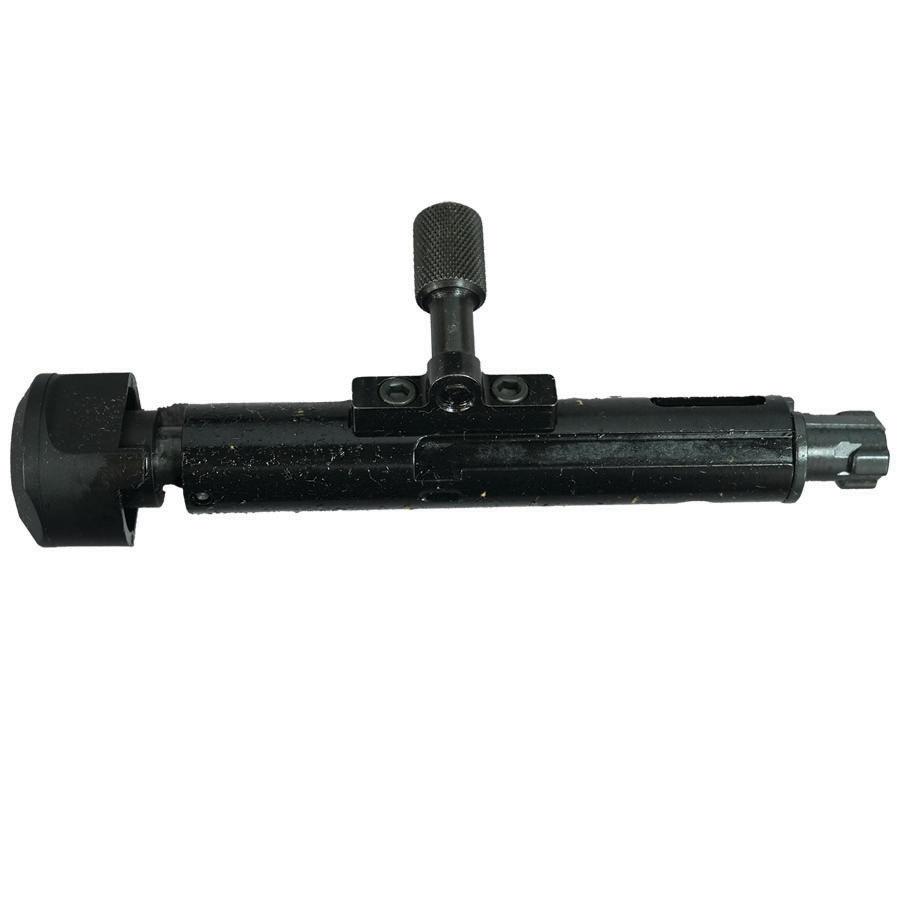 Dark Mountain Stowaway Handgun 9mm Luger Single Shot 5" 1/2x28 Threaded Barrel Black with Brace Adapter Picture of Dark Mountain Arms LLC STOWAWAY 9mm single shot pistol-5" threaded barrel with brace adapter