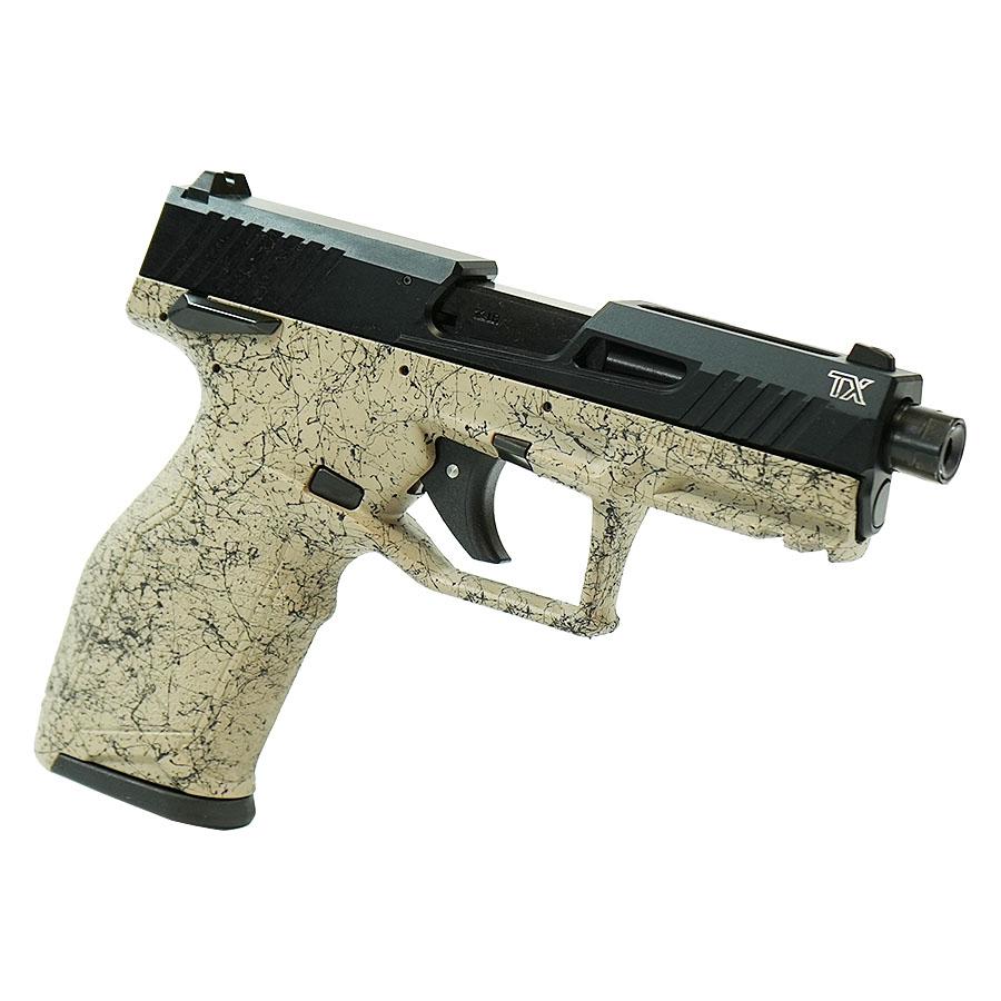Taurus TX22 Handgun .22 LR 16&22rd Magazines 4.6" Barrel FDE Splatter on Black Slide/Black Frame Picture of Taurus International Inc. TAURUS 2TX 22 22LR 4'' FDE SPLAT BK/BK 1x16 1x22