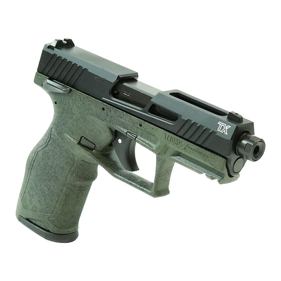Taurus TX22 Gen 2 Handgun .22 LR 10rd Magazines (2) 4.16" Barrel OD Green Splatter Grip/Black Grip Picture of Taurus International Inc. TAURUS 2TX 22 22LR 4'' ODG SPLAT BK/BK 2x10