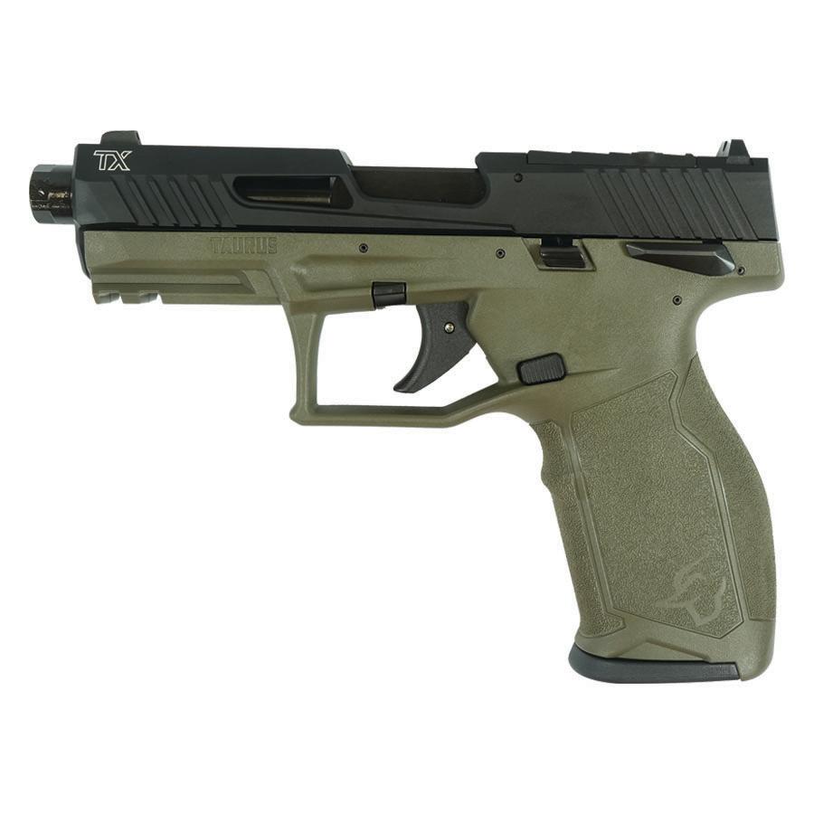 Taurus 2TX22TORO Handgun .22 LR 10rd Magazines 4.6" Threaded Barrel Black Slide/ODG Frame Picture of Taurus International Inc. TAURUS 2TX 22 22LR 4.6'' ODG/BK 2x10RDS TORO