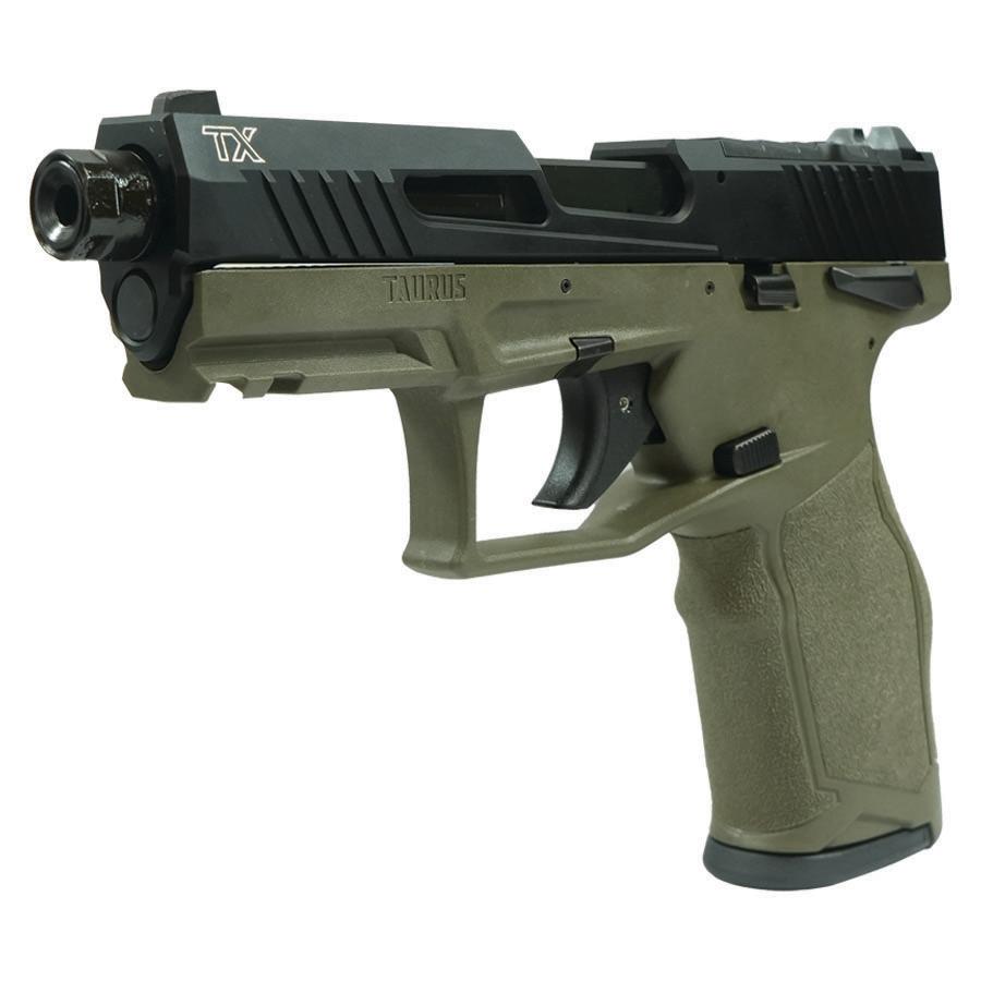 Taurus 2TX22TORO Handgun .22 LR 10rd Magazines 4.6" Threaded Barrel Black Slide/ODG Frame Picture of Taurus International Inc. TAURUS 2TX 22 22LR 4.6'' ODG/BK 2x10RDS TORO