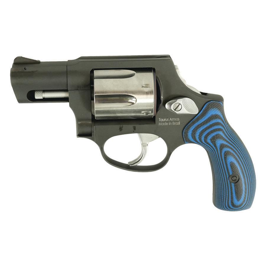 Taurus 856 Handgun .38 Spl 6rd Capacity 2" Barrel Matte Black Frame Stainless Cylinder VZ Blue Grip Picture of Taurus International Inc. TAURUS 856 38SPL BK/SS CH 2'' 6RDS VZ BLUE S.G