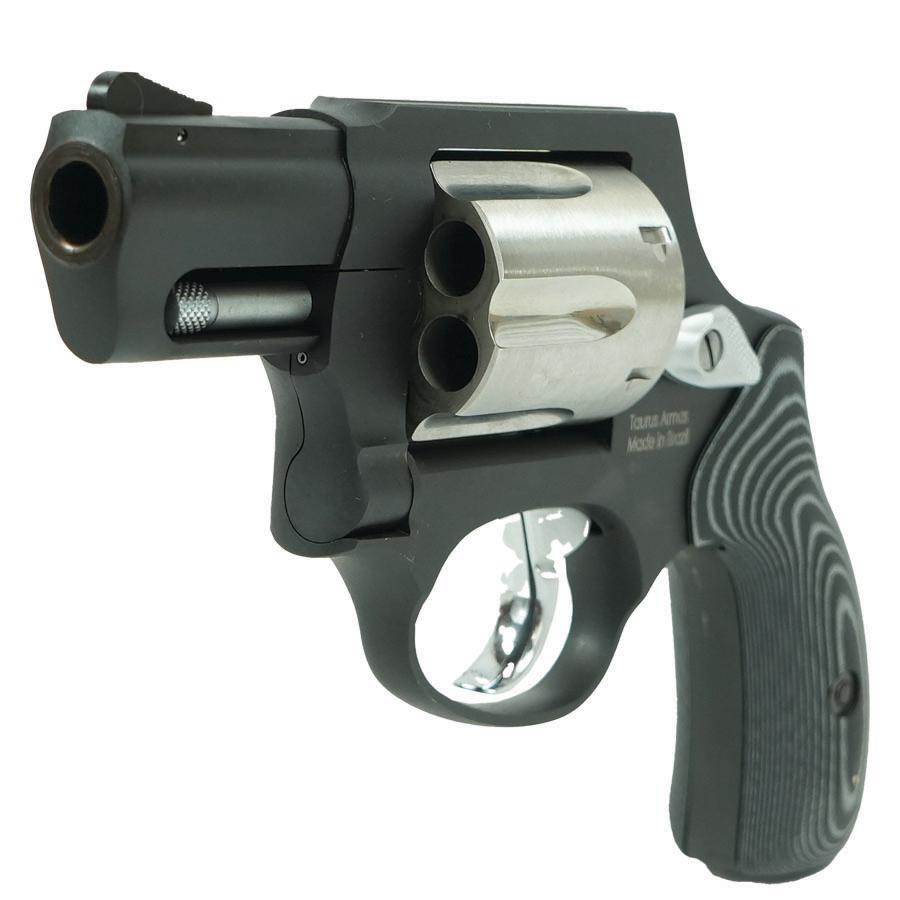 Taurus 856 Concealed Hammer Handgun .38 Spl 6rd Capacity 2" Barrel Matte Black Finish/Stainless Cylinder Grey VZ Grips Picture of Taurus International Inc. TAURUS 856 38SPL BK/SS CH 2'' 6RDS VZ GREY S.G