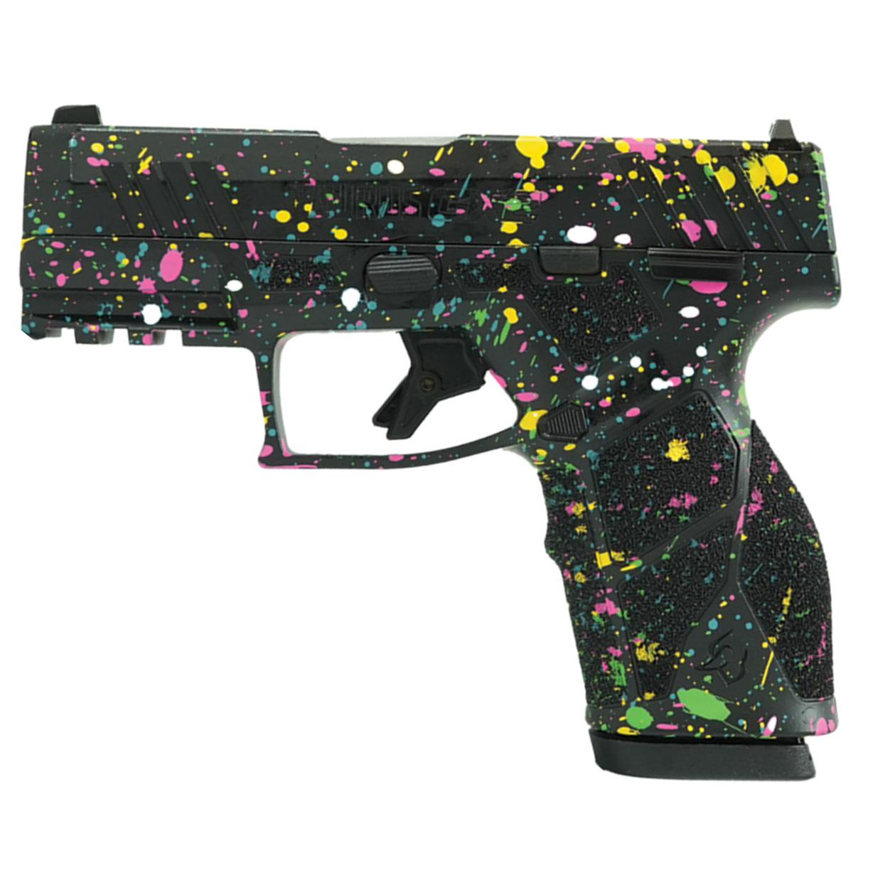 Taurus GX2 "Multi-Color Paint Splatter" Handgun 9mm Luger 13rd Magazines (2) 3.38" Barrel Custom Frame/Slide Picture of Taurus International Inc. TAURUS GX2 9MM 3.38'' 2x13 RDS Frame & Slide Multi-Color Paint Splatter