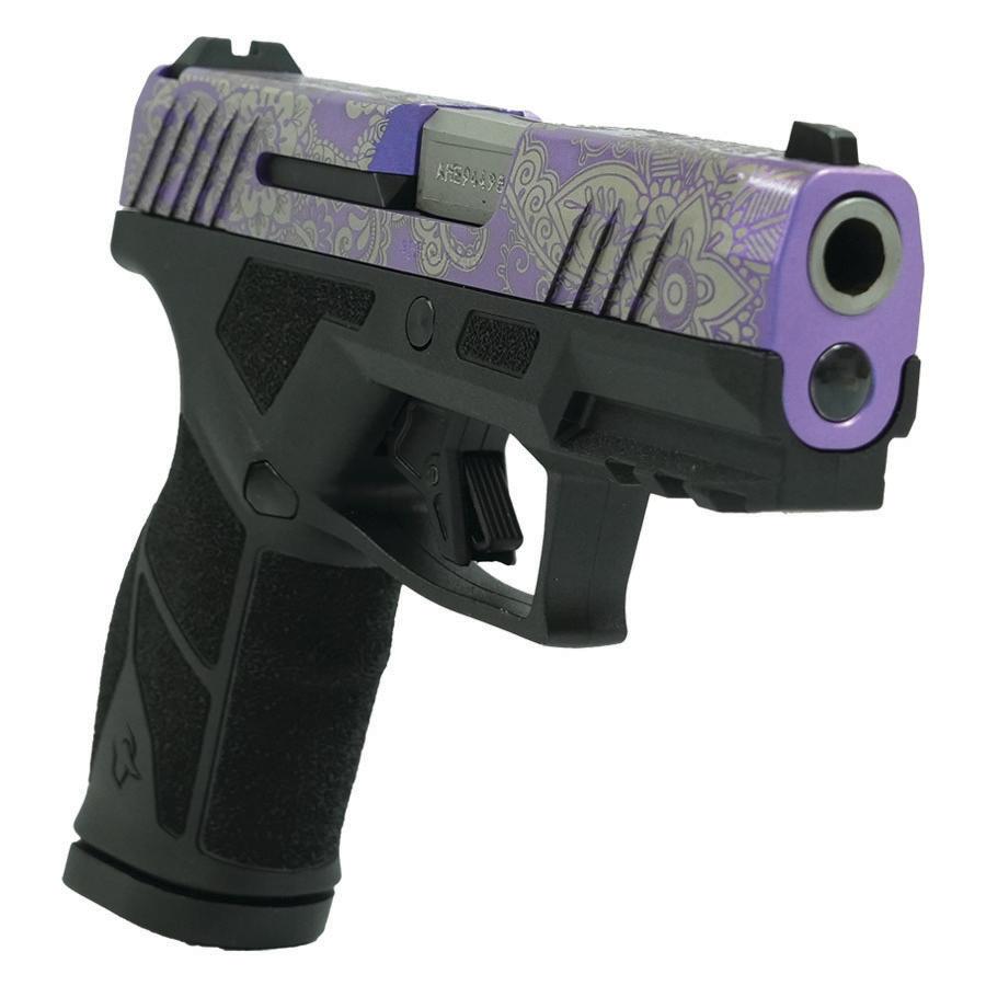Taurus GX2 "Purple Paisley" Handgun 9mm Luger 13rd Magazines (2) 3.38" Barrel Black Frame/Custom Slide Picture of Taurus International Inc. TAURUS GX2 9MM 3.38'' 2x13 RDS PURPLE PAISLEY