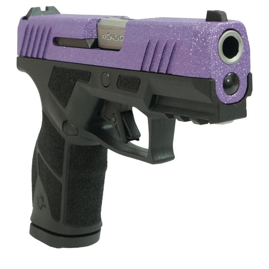 Taurus GX2 "Purple Sparkle" Handgun 9mm Luger 13rd Magazines (2) 3.38" Barrel Black Frame/Custom Slide Picture of Taurus International Inc. TAURUS GX2 9MM 3.38'' 2x13 RDS PURPLE SPARKLE