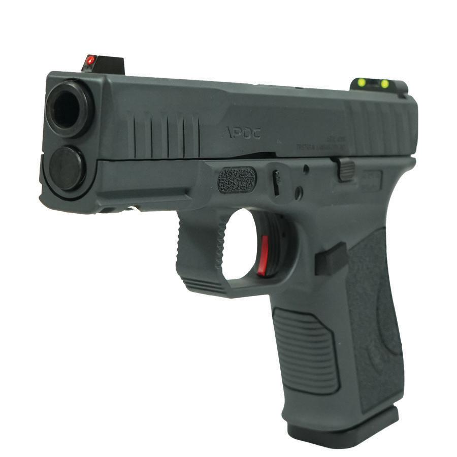 Tristar APOC Handgun 9mm Luger 15rd Magazine(2) 4" Barrel Fiber Optic Sights Black Sniper Gray Picture of TriStar Arms Inc. APOC - 9mm 15rd Sniper Gray 4.02''