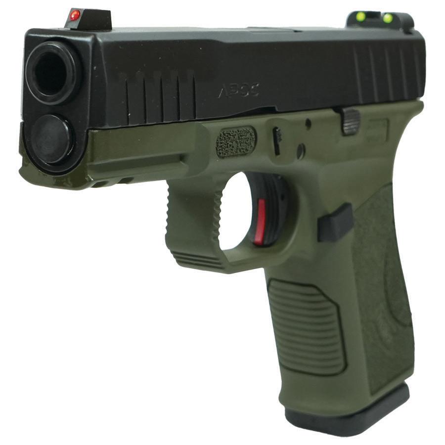 Tristar APOC Handgun 9mm Luger 15rd Magazine 4" Barrel Fiber Optic Sights OD Green/Black Picture of TriStar Arms Inc. APOC - 9mm 15rd ODG/BLK 4.02''
