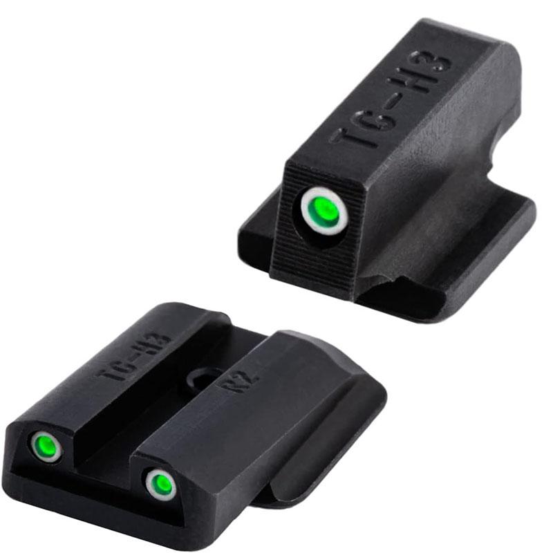 Truglo Tritium Pro Night Sights Fit Ruger LC9 LC9s LC380 - White Outline Front/Rear Green Picture of TRUGLO Tritium Pro Handgun Night Sight for Ruger LC9 9s 380