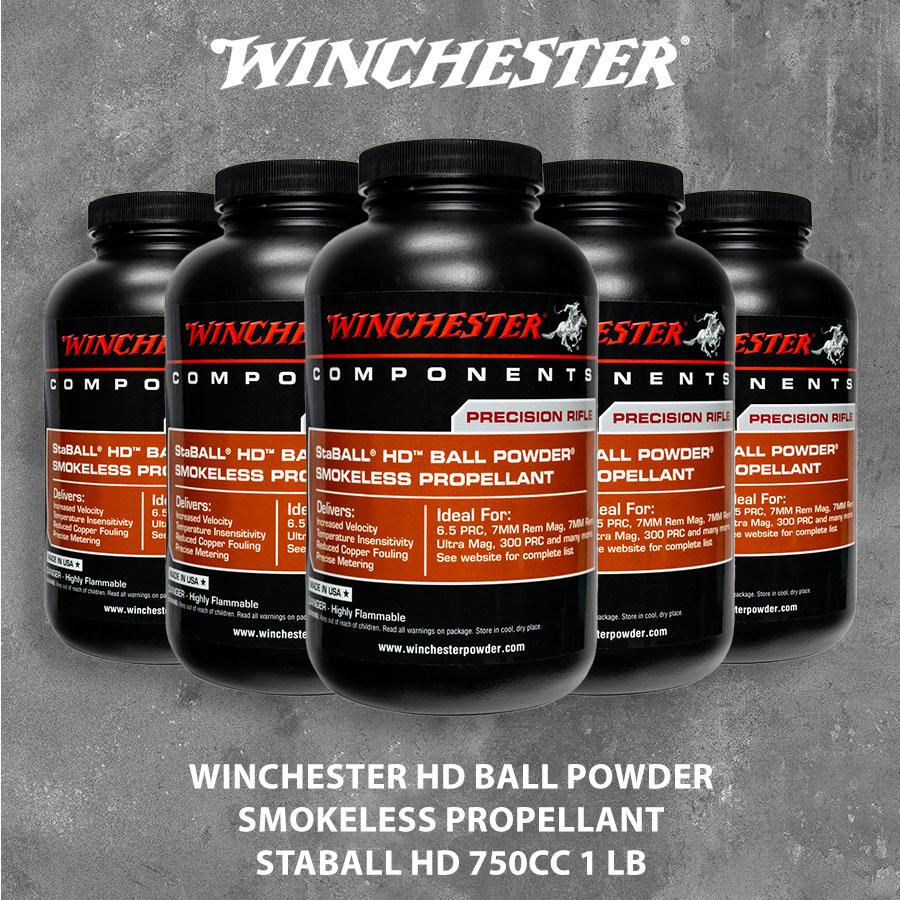 Winchester Powder Staball HD 750cc 1 lb Picture of Winchester Powder Winchester Powder Staball HD 1 750 cc