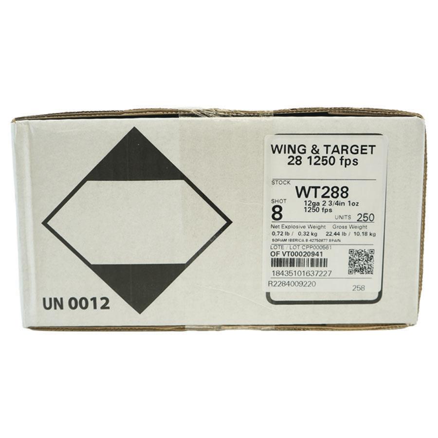 Rio Wing & Target Shotshells 12ga 1oz 2-3/4" 1250 fps #8 250/ct Case (10 Boxes of 25/ct) Picture of Rio Outdoors Corp Wing & Target 12ga 1oz #8 1250 fps 250 RD Case