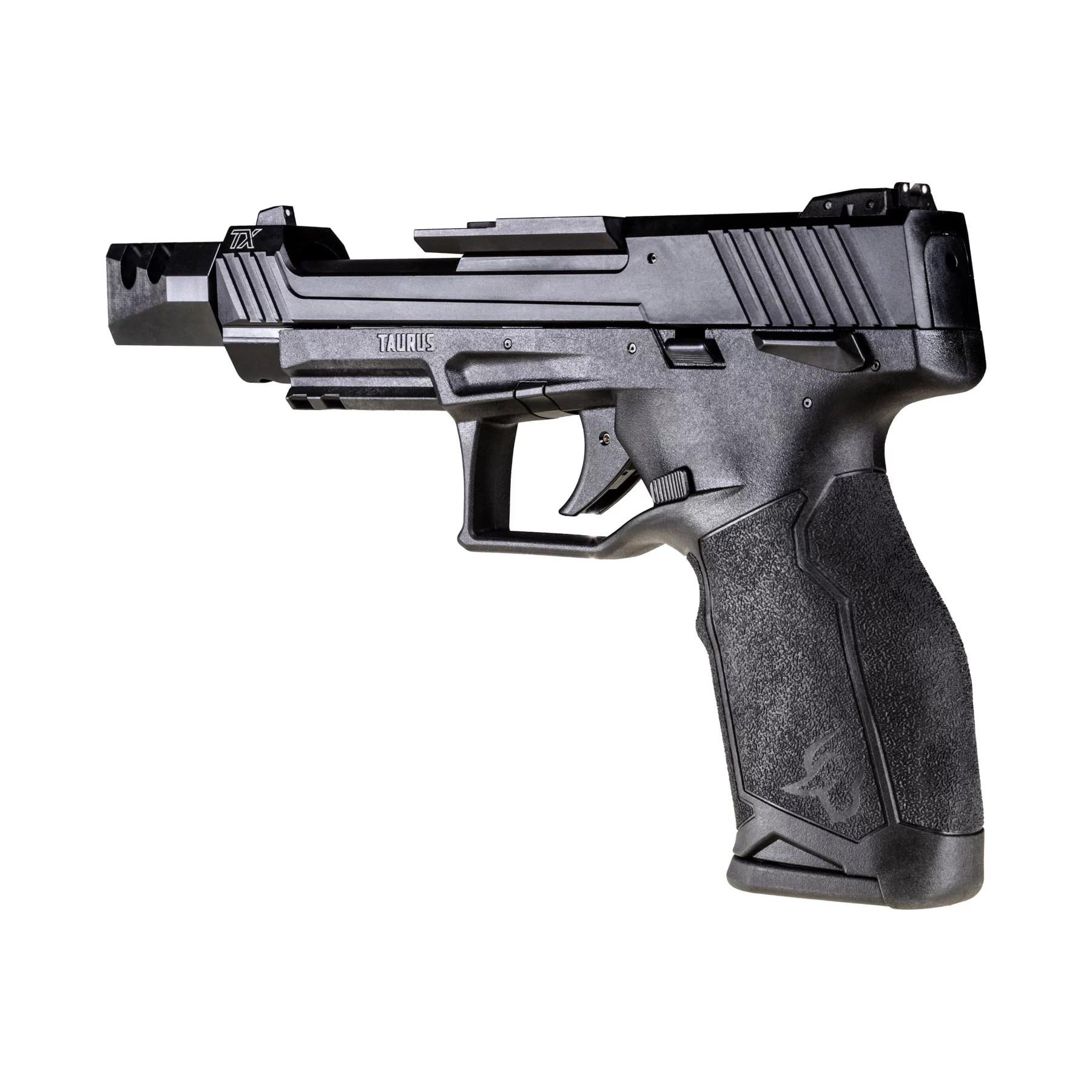 Taurus TX22 Competition SCR Handgun .22 LR 10rd Magazines(3) 5.4" Barrel Black Frame/Slide Picture of Taurus International Inc. TAURUSTX 22 COMPETITION SCR 22LR 5.4'' BK/BK 3x10 MA Approved