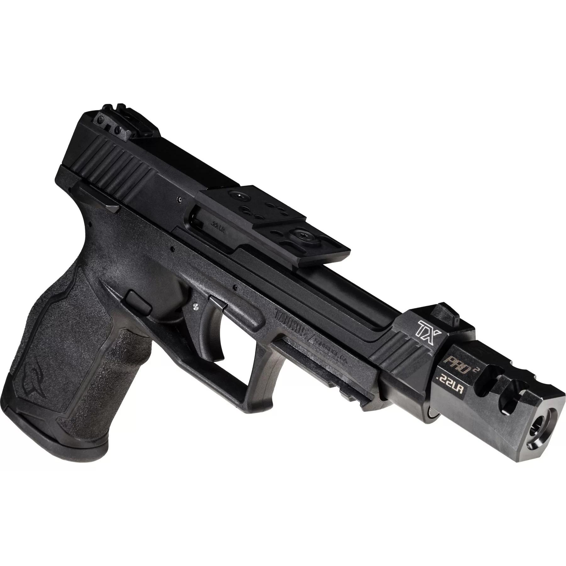 Taurus TX22 Competition SCR Handgun .22 LR 10rd Magazines(3) 5.4" Barrel Black Frame/Slide Picture of Taurus International Inc. TAURUSTX 22 COMPETITION SCR 22LR 5.4'' BK/BK 3x10 MA Approved
