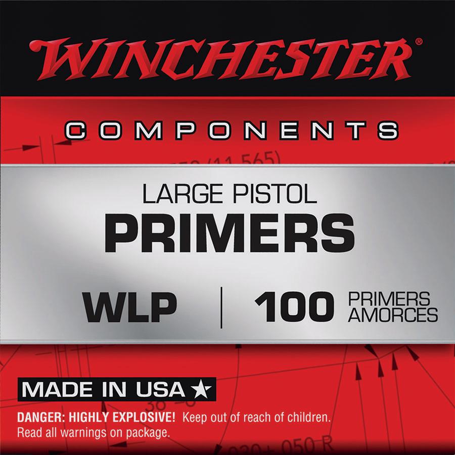 Winchester Large Pistol Primers Picture of Winchester Ammunition WINCHESTER PRIMERS LARGE PISTOL 1000/CT