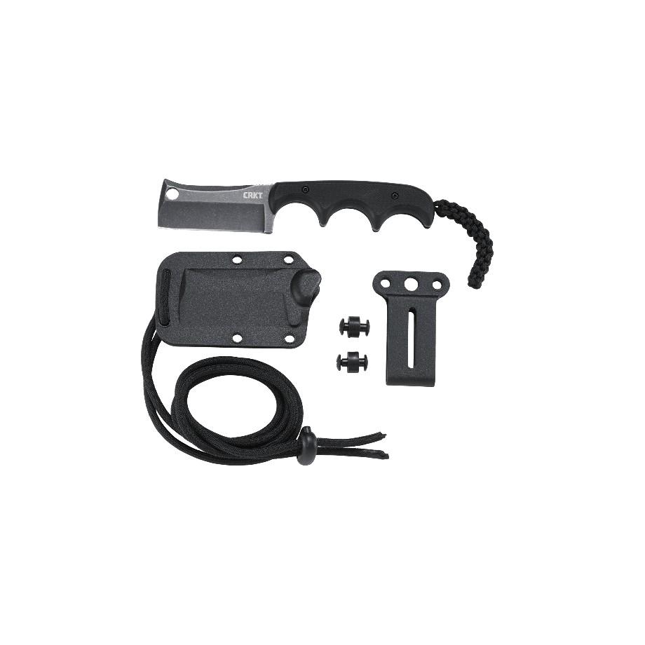 CRKT Minimalist Cleaver Blackout Fixed Knife 2 1/8" Blade Black Picture of Columbia River Knife & Tool MINIMALIST CLEAVER BLACKOUT