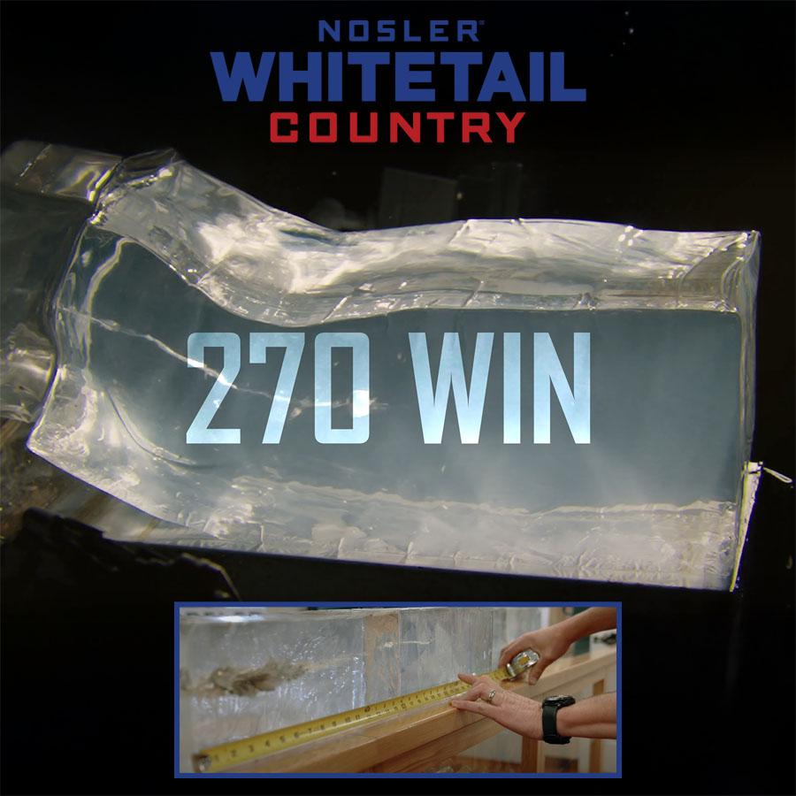 Nosler Whitetail Country Rifle Ammunition .270 Win 130gr SP 3060 fps 20/ct Picture of Nosler Bullets Inc. Nosler WCA-270 Win 130g SB SP (20ct) Ammo