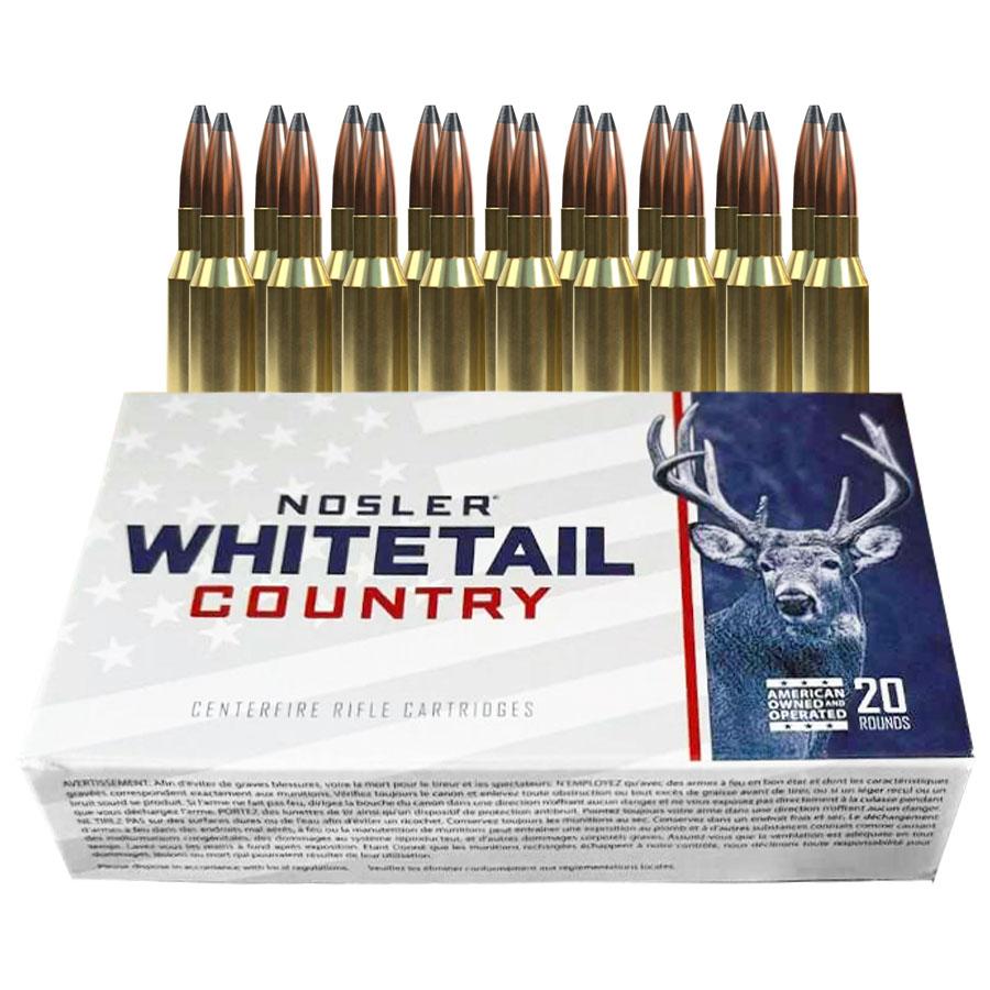 Nosler Whitetail Country Rifle Ammunition 7mm-08 Rem 140gr SP 2825 fps 20/ct Picture of Nosler Bullets Inc. Nosler WCA-7mm-08 Rem 140g SB SP (20ct) Ammo
