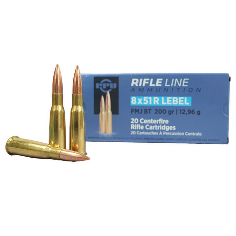 PPU Metric Rifle Ammunition 8x51R Lebel 200gr FMJ-BT 2300 fps 20/ct Picture of TRZ Trading Inc. 8x51R Lebel 200gr FMJ 20/RD