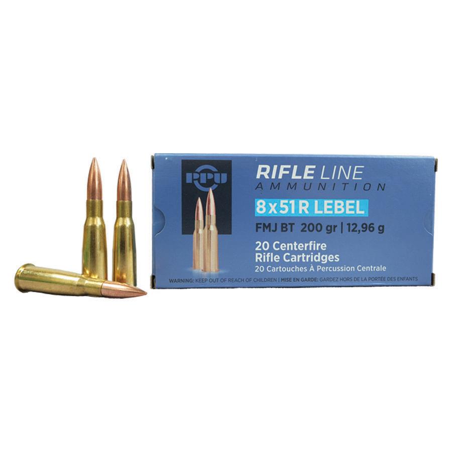 PPU Metric Rifle Ammunition 8x51R Lebel 200gr FMJ-BT 2300 fps 20/ct Picture of TRZ Trading Inc. 8x51R Lebel 200gr FMJ 20/RD