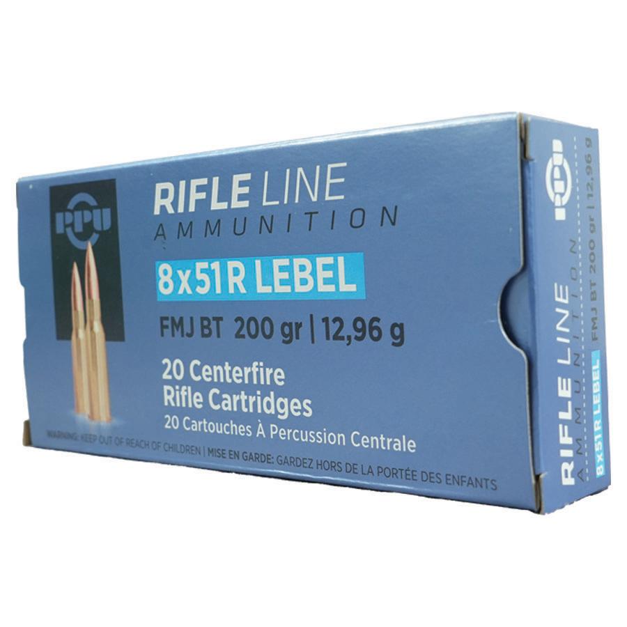 PPU Metric Rifle Ammunition 8x51R Lebel 200gr FMJ-BT 2300 fps 20/ct Picture of TRZ Trading Inc. 8x51R Lebel 200gr FMJ 20/RD