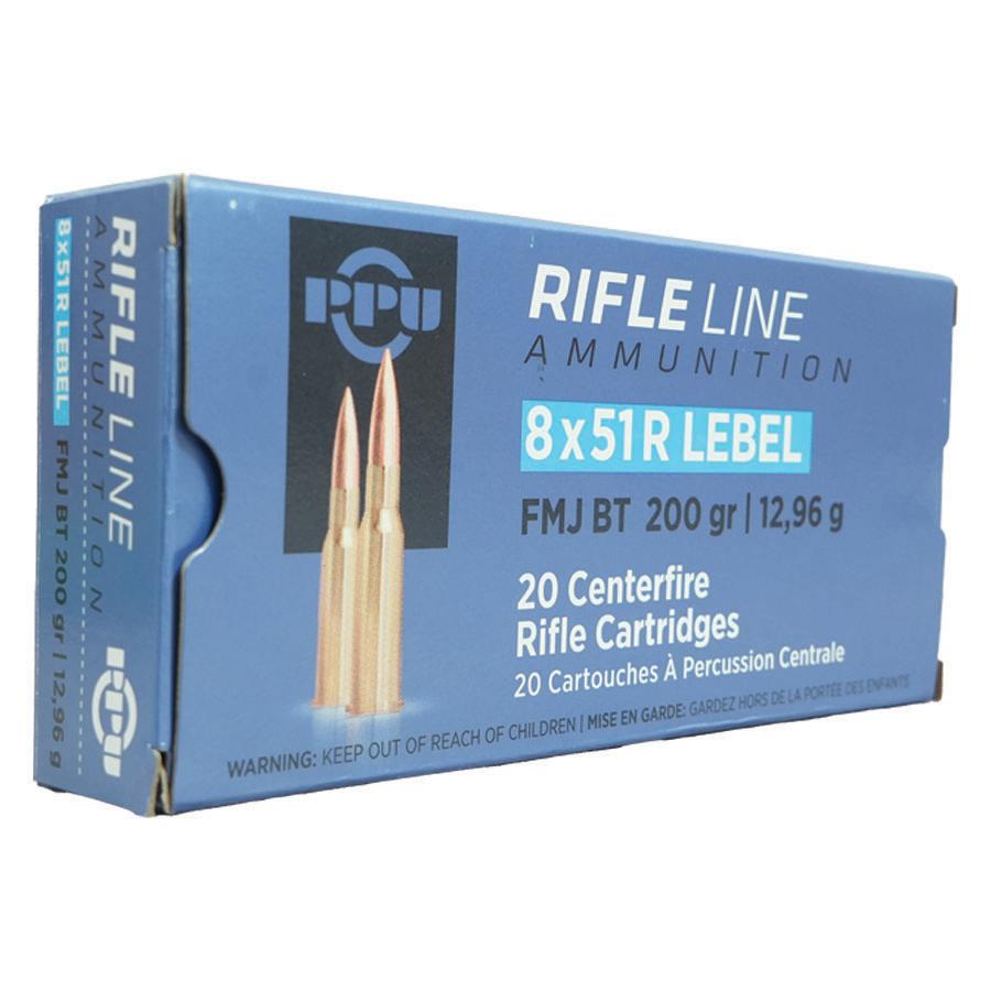 PPU Metric Rifle Ammunition 8x51R Lebel 200gr FMJ-BT 2300 fps 20/ct Picture of TRZ Trading Inc. 8x51R Lebel 200gr FMJ 20/RD