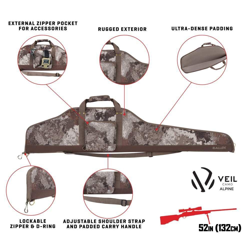 Allen Bedrock Scoped Rifle Case 52" Veil Alpine Camo Picture of The Allen Company Inc. Allen Bedrock Long Case - 52in - Veil Alpine