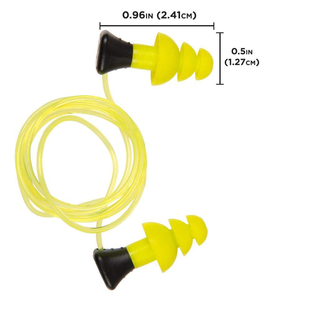 Allen ULTRX Tethered Silicone Passive Ear Plugs 26dB Yellow 3 Pairs Picture of The Allen Company Inc. ULTRX Tethered Silicone Ear Plugs - 3 Pairs - Yellow