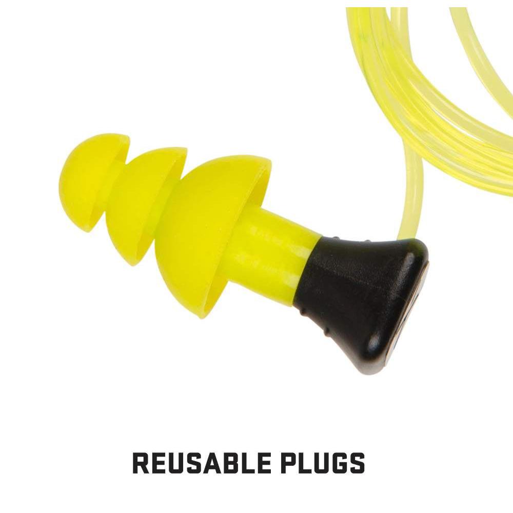 Allen ULTRX Tethered Silicone Passive Ear Plugs 26dB Yellow 3 Pairs Picture of The Allen Company Inc. ULTRX Tethered Silicone Ear Plugs - 3 Pairs - Yellow
