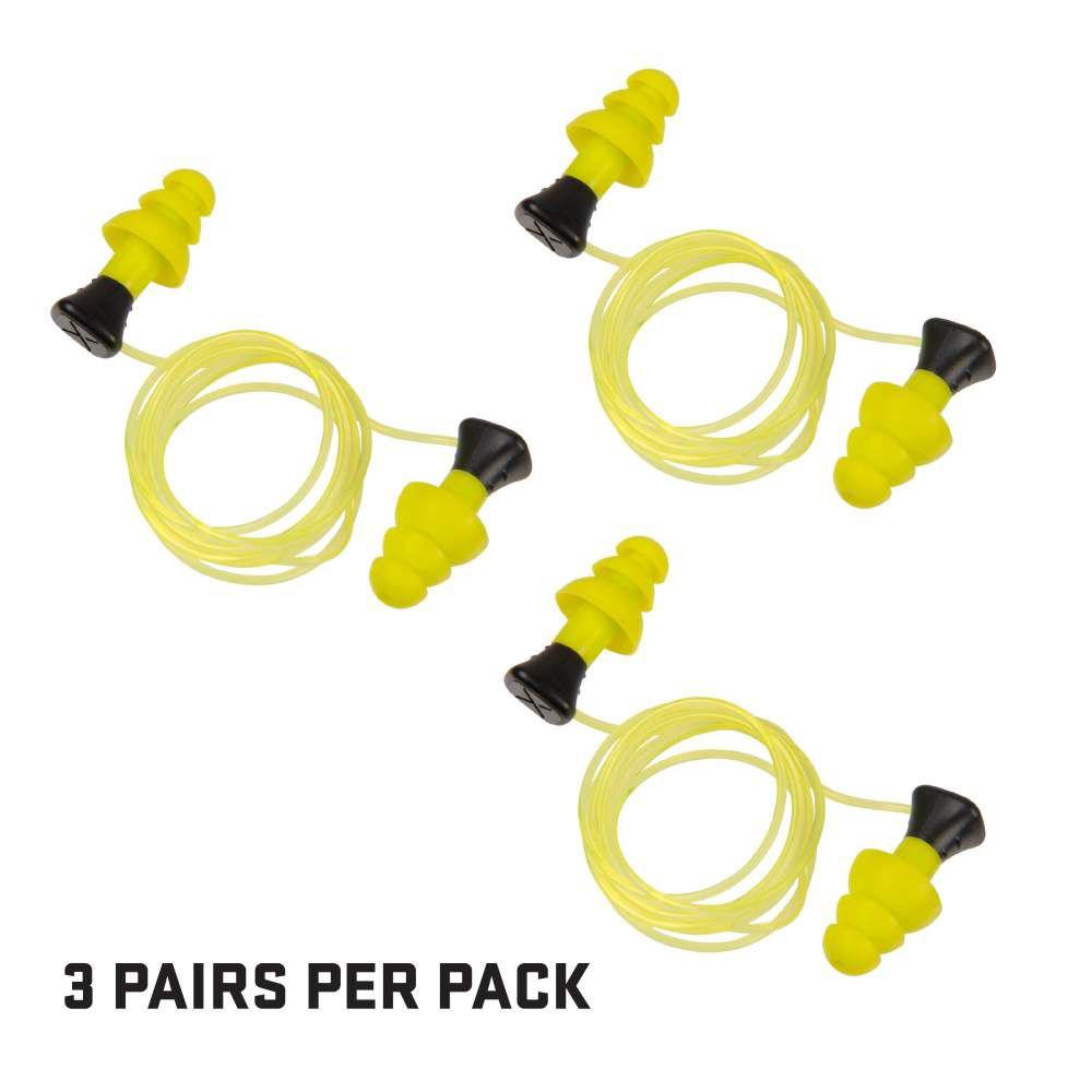 Allen ULTRX Tethered Silicone Passive Ear Plugs 26dB Yellow 3 Pairs Picture of The Allen Company Inc. ULTRX Tethered Silicone Ear Plugs - 3 Pairs - Yellow