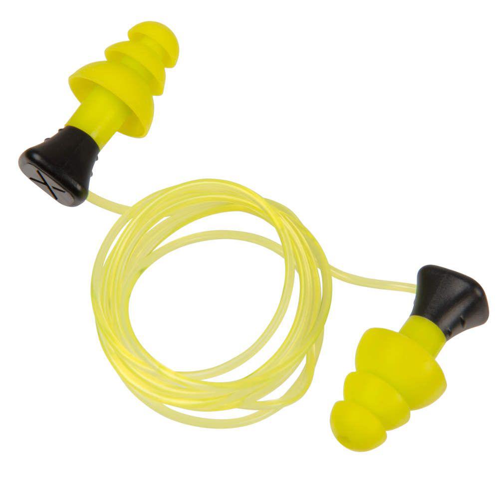 Allen ULTRX Tethered Silicone Passive Ear Plugs 26dB Yellow 3 Pairs Picture of The Allen Company Inc. ULTRX Tethered Silicone Ear Plugs - 3 Pairs - Yellow