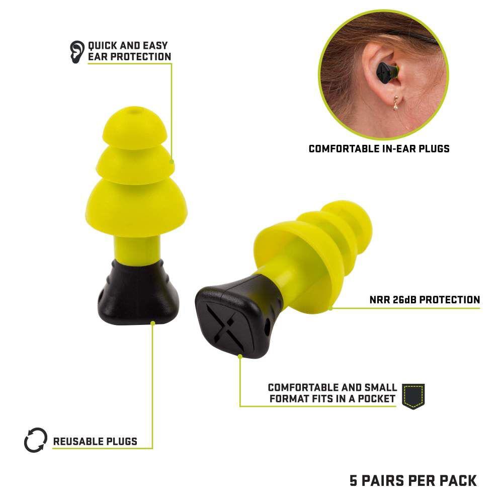 Allen ULTRX Silicone Ear Plugs 26dB Yellow 5 Pairs Picture of The Allen Company Inc. ULTRX Silicone Ear Plugs - 5 Pairs - Yellow