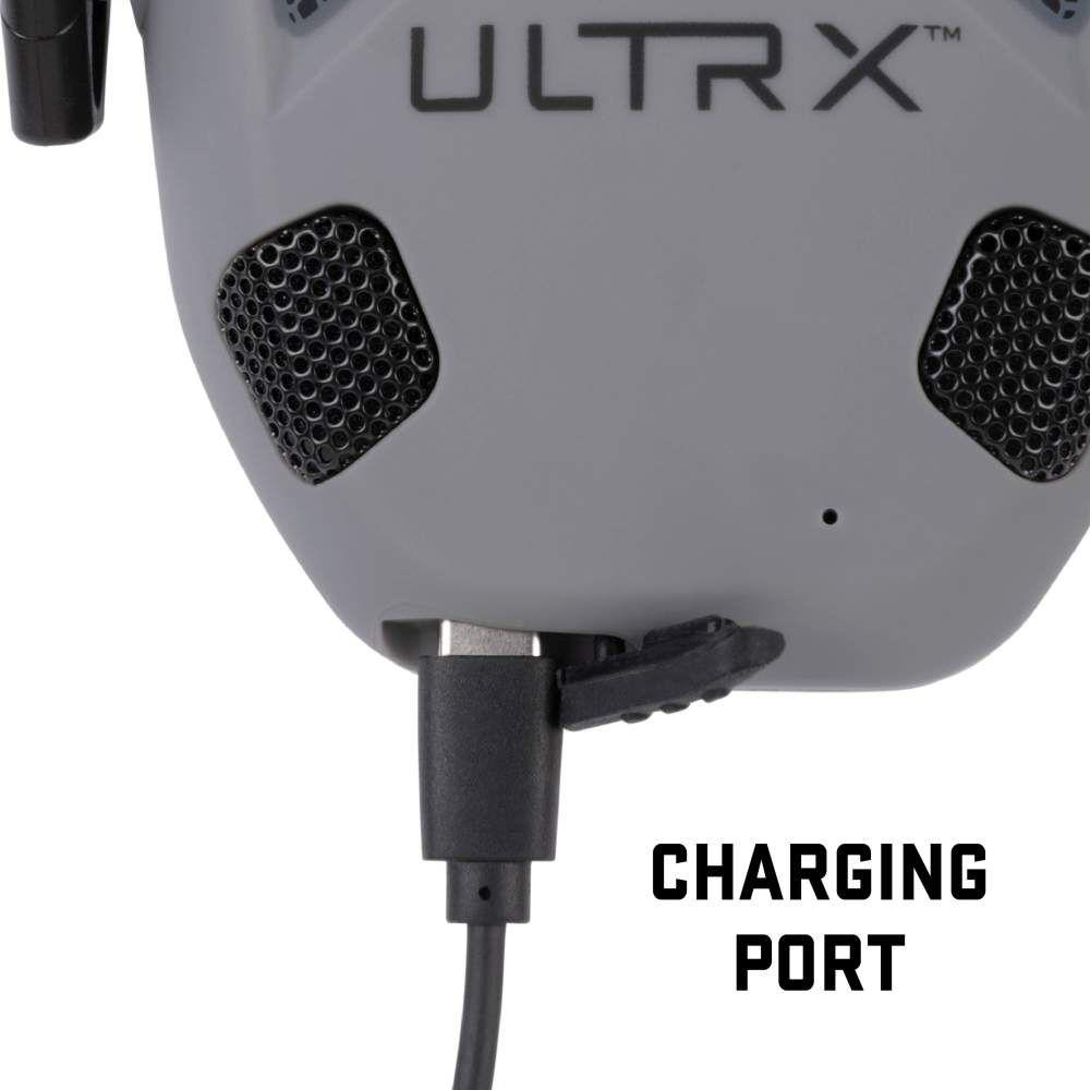 Allen ULTRX Bionic Fuse Bluetooth Electronic Ear Muffs 22dB Cement Grey Picture of The Allen Company Inc. UltrX Bionic Fuse Bluetooth Electronic Earmuff - Cement Gray