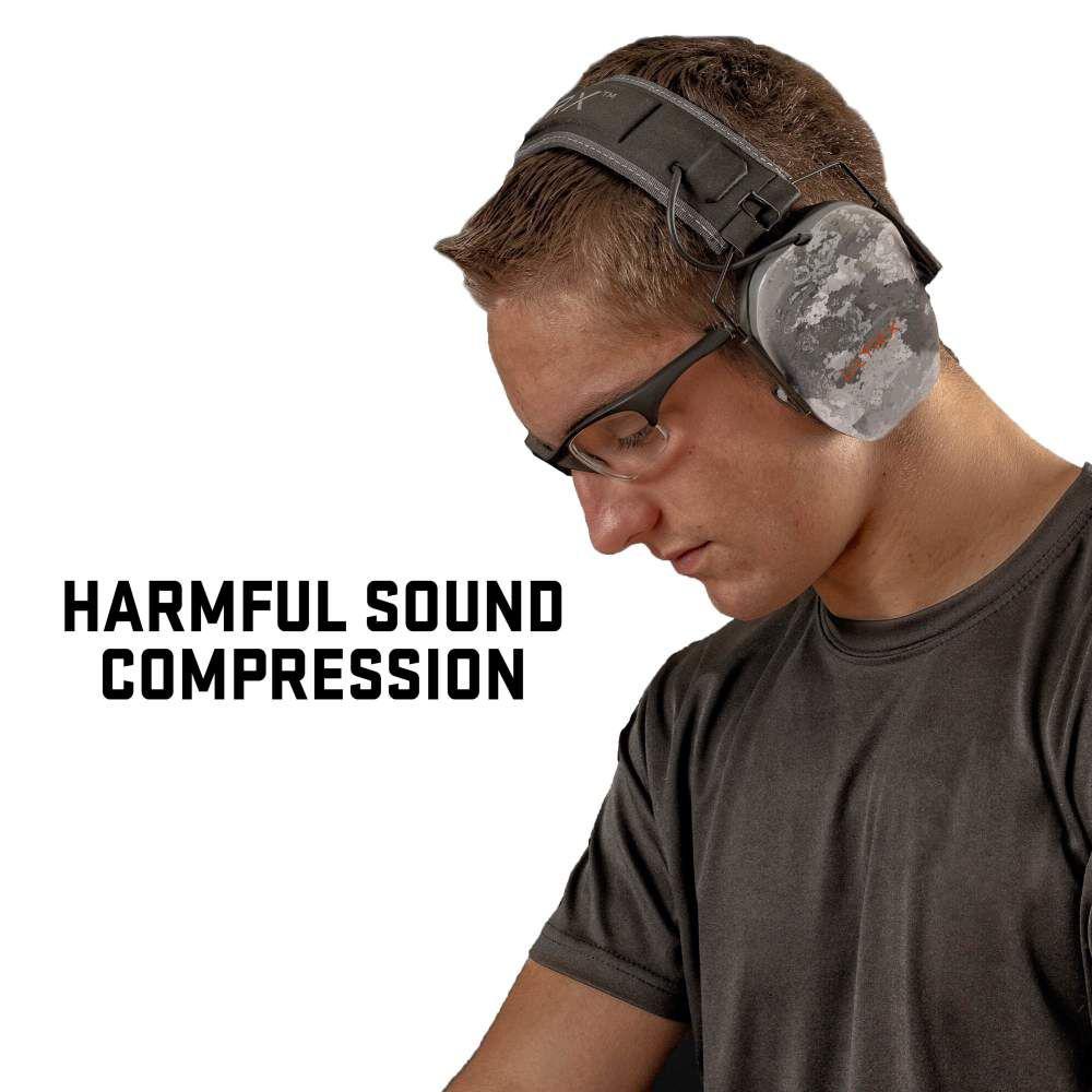 Allen ULTRX Bionic Electronic Ear Muffs 22dB Veil Tac Grey Camo Picture of The Allen Company Inc. ULTRX Bionic Electronic Earmuff - Veil Tac Gray Camo