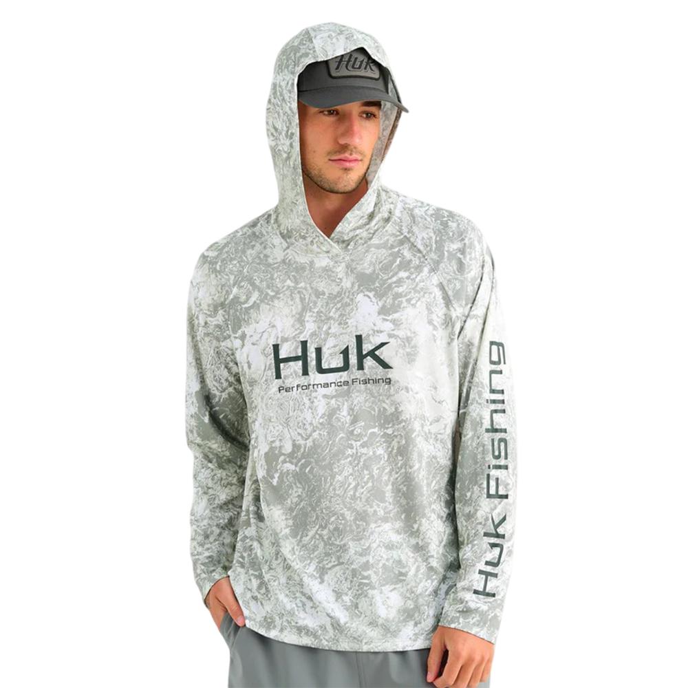 Huk Mossy Oak Pursuit Performance Hoodie MO Seagrass M Picture of Marolina DBA HUK PURSUIT MOSSY OAK PRINTED HOODIE SEAGRASS SIZE M