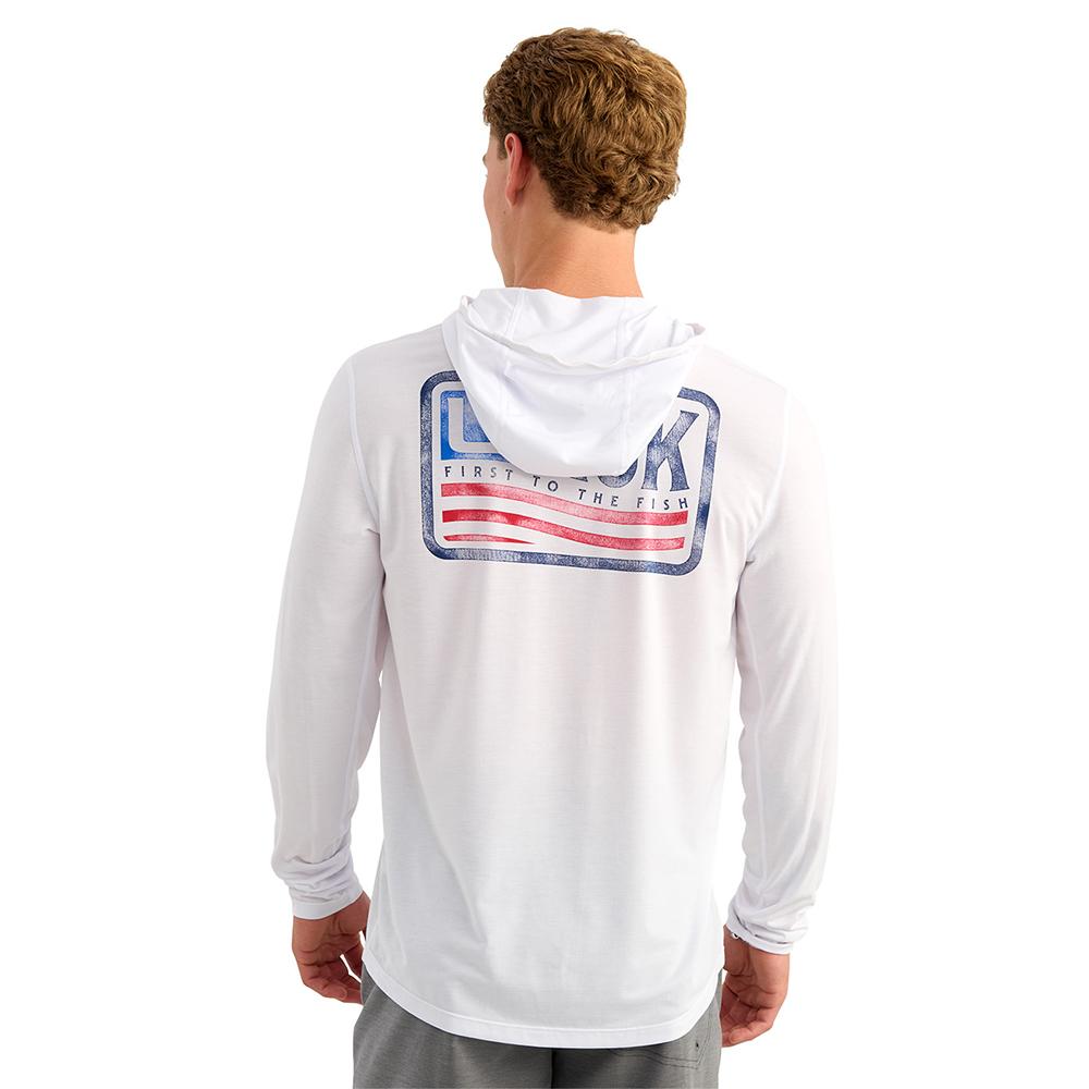 Huk Drift Long Sleeve Hoodie White M Picture of Marolina DBA HUK DRIFT HOODIE WHITE SIZE M
