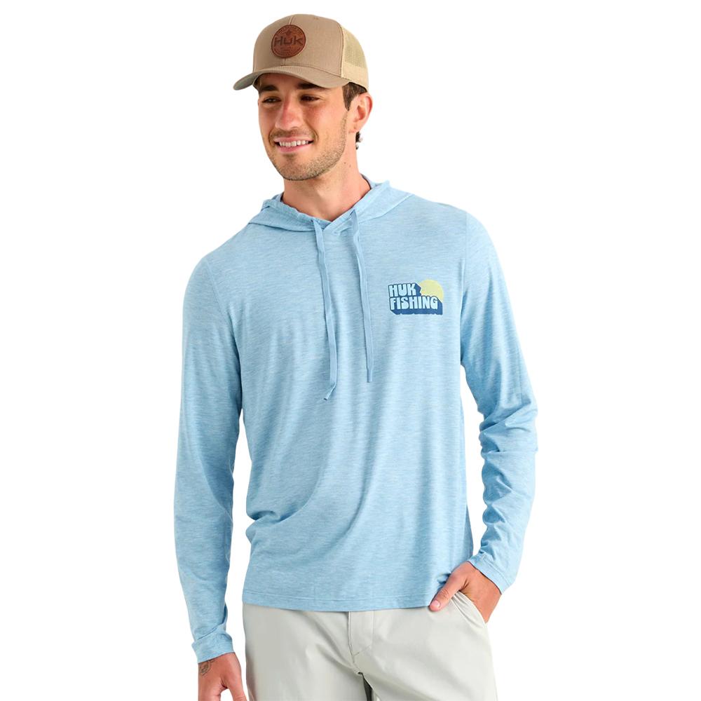 Huk Drift Long Sleeve Hoodie Shipyard Heather M Picture of Marolina DBA HUK DRIFT HOODIE SHIPYARD HTHR SIZE M