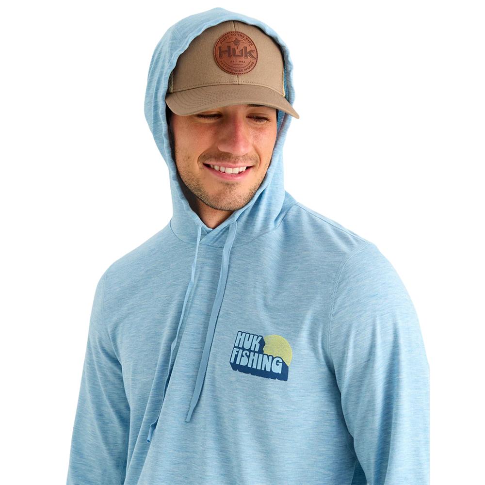 Huk Drift Long Sleeve Hoodie Shipyard Heather S Picture of Marolina DBA HUK DRIFT HOODIE SHIPYARD HTHR SIZE S